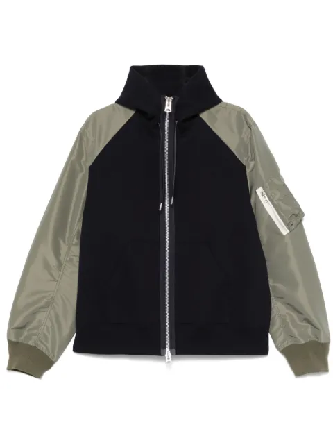 sacai panelled hoodie