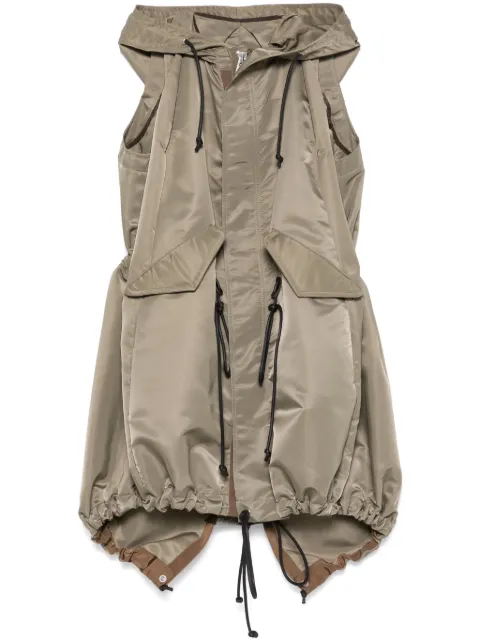 sacai hooded vest