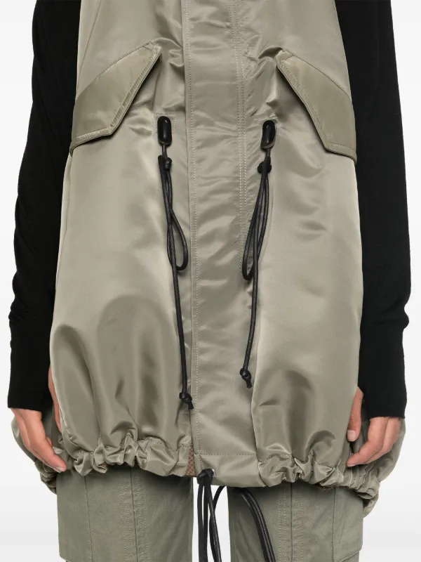 Sacai Hooded Vest | Green | FARFETCH HK