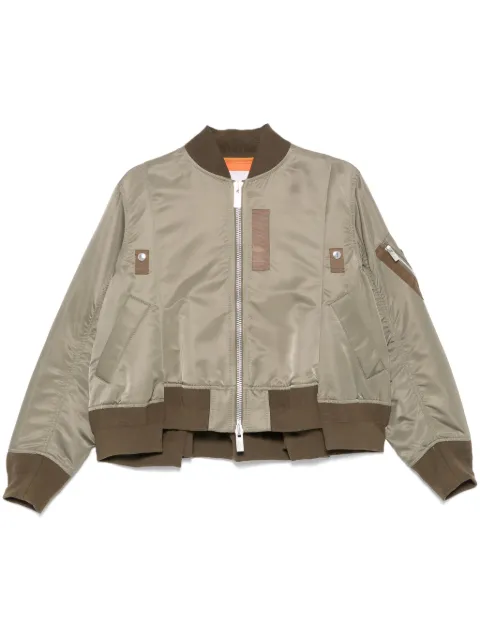 sacai pleated bomber jackets 