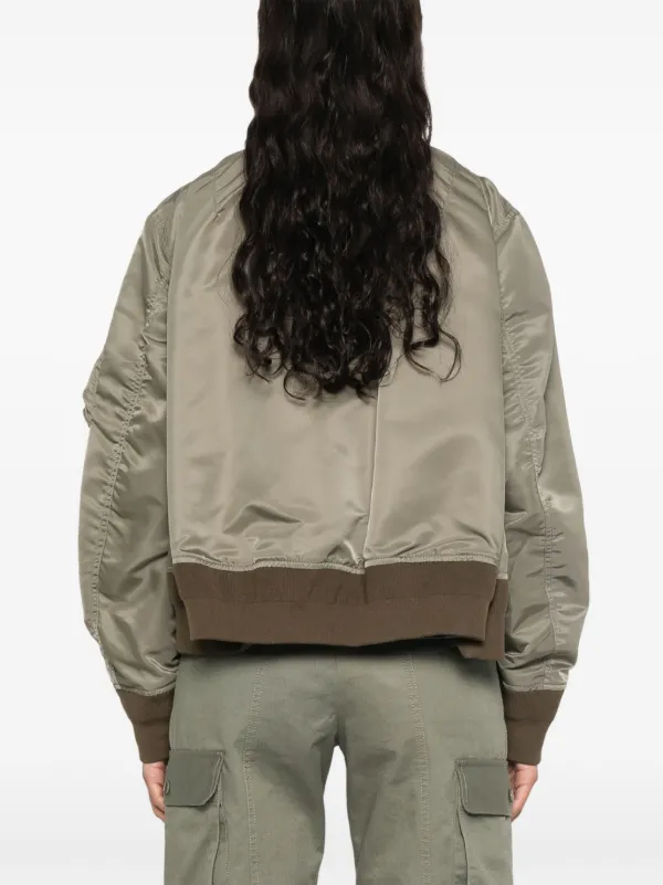 送料関税込♢sacai サカイ プリーツ ボンバージャケット Sacai プリーツ ボンバージャケット | グリーン | FARFETCH JP