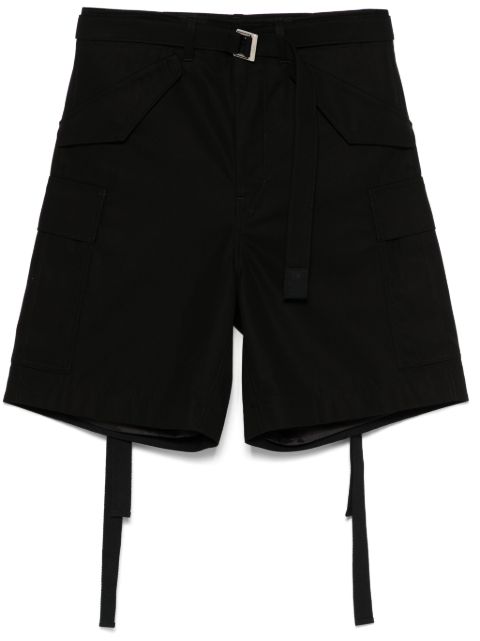 sacai belted shorts