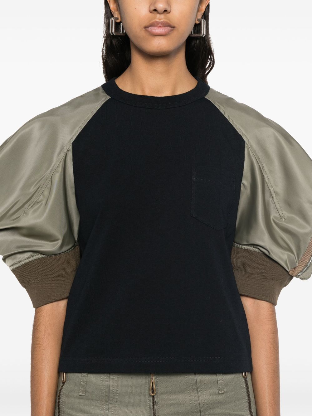 SACAI PANELLED T-SHIRT