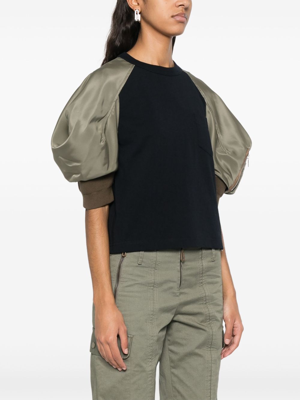 SACAI PANELLED T-SHIRT