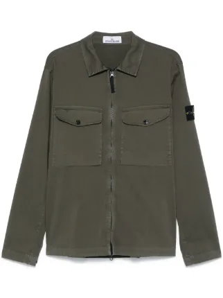 ジャケット・アウター stone shirt jacket Stone Island Cotton Twill Shirt Jacket with Patch 25SS