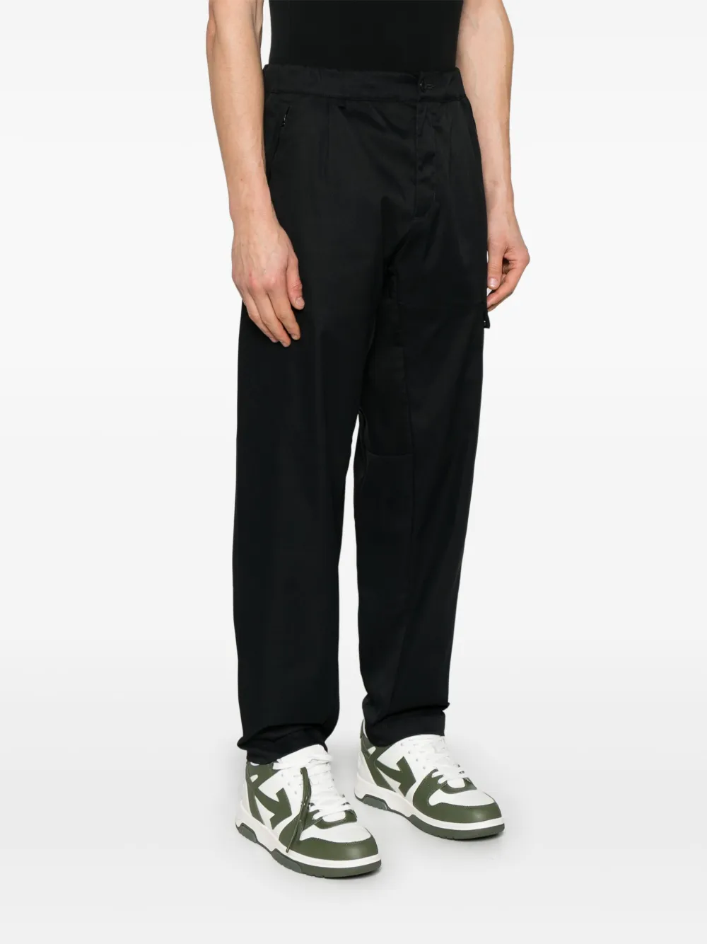 C.P. Company Broek met toelopende pijpen Zwart