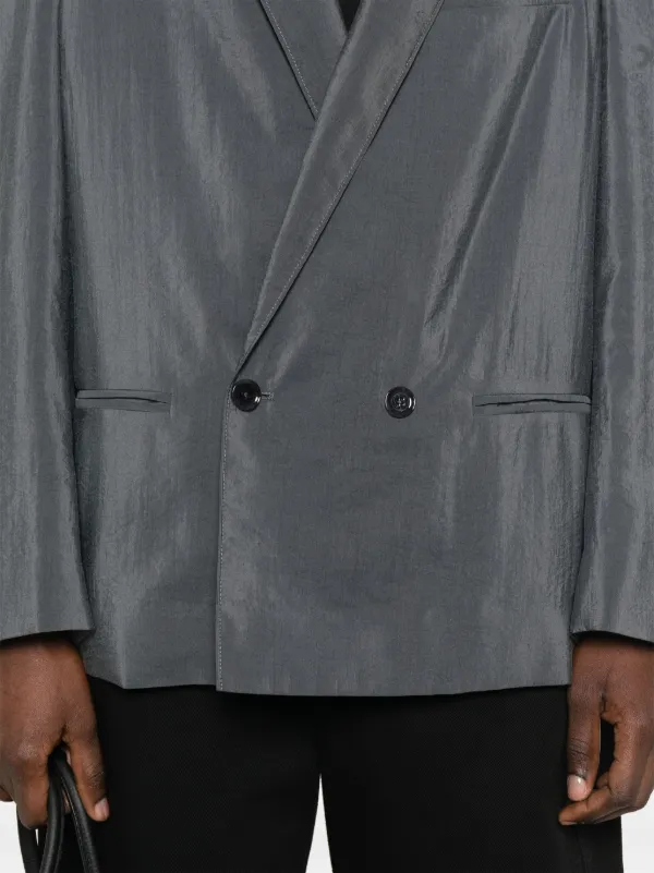 LEMAIRE グレー ダブルブレスト テーラードジャケット LEMAIRE テーラード ジャケット | グレー | FARFETCH JP