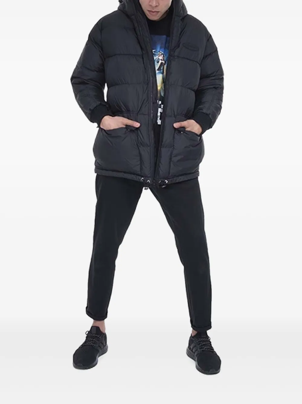 Iceberg Jack met capuchon Zwart