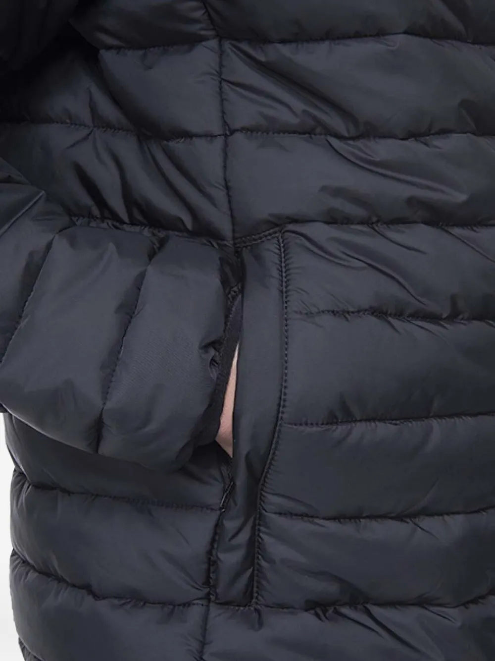 Iceberg Gewatteerd jack met logoplakkaat Zwart