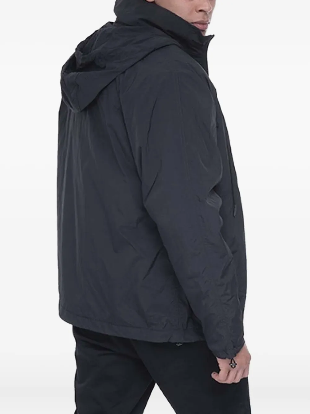 Iceberg Gewatteerd jack met logoplakkaat Zwart