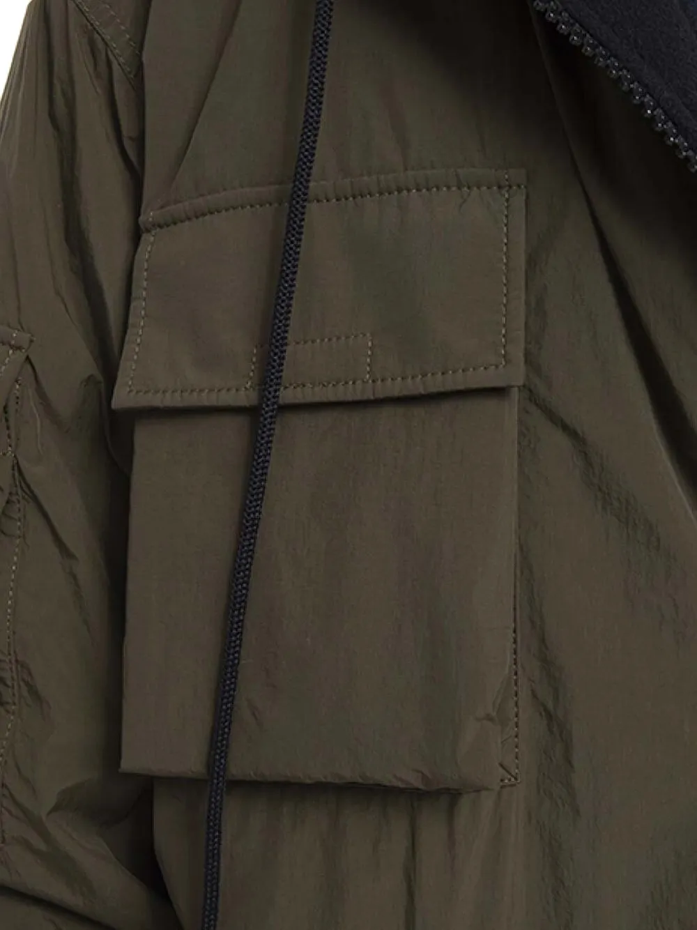 Iceberg embroidered-logo hooded coat Groen