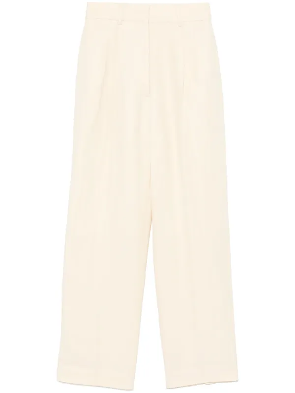 BLAZÉ Milano Savannah Fox Straight Trousers in Yellow
