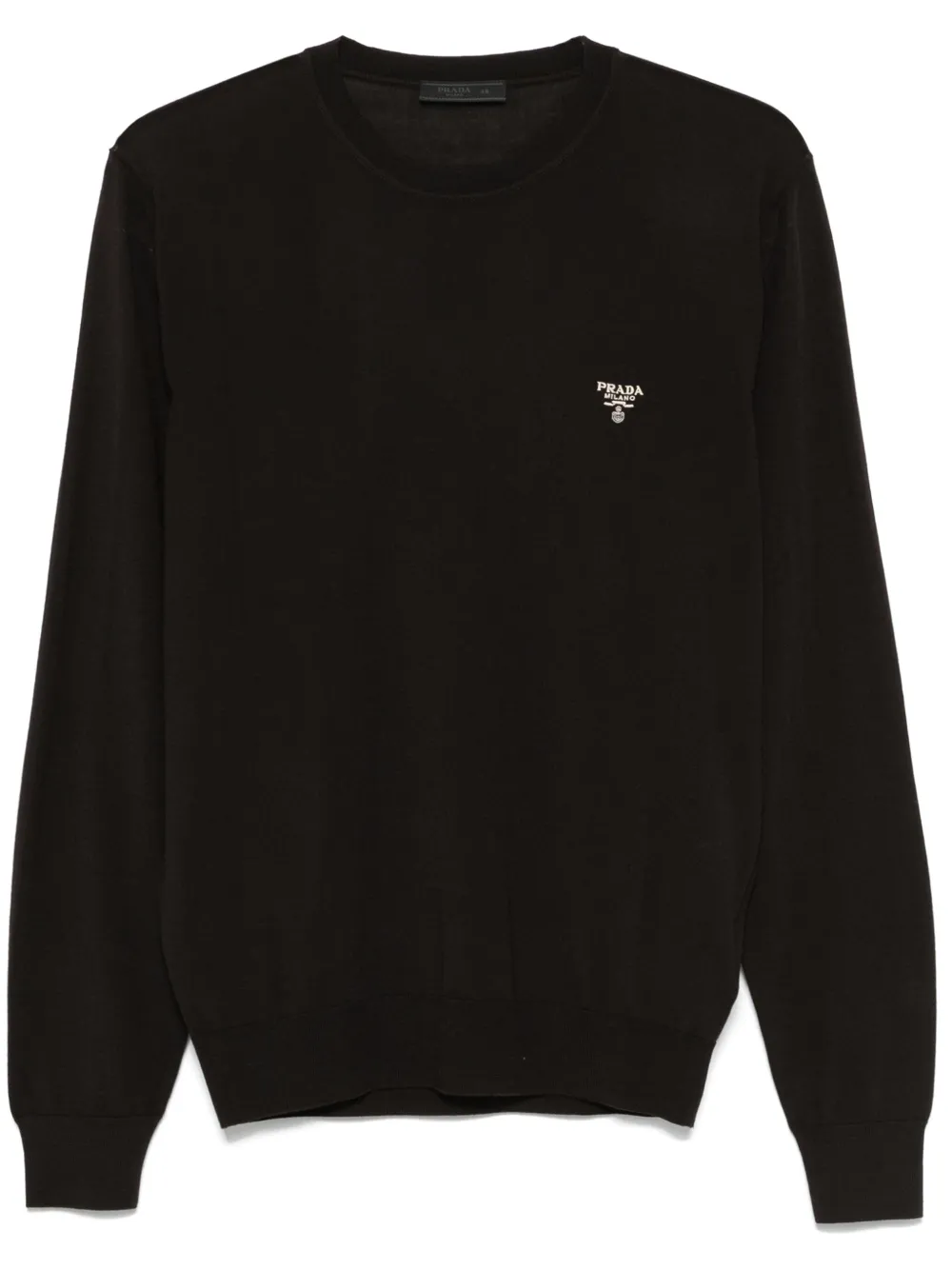 Prada Trui met geborduurd logo Bruin