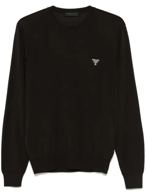 Prada logo-embroidered sweater