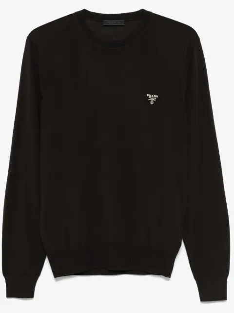 Prada tröja med broderad logotyp