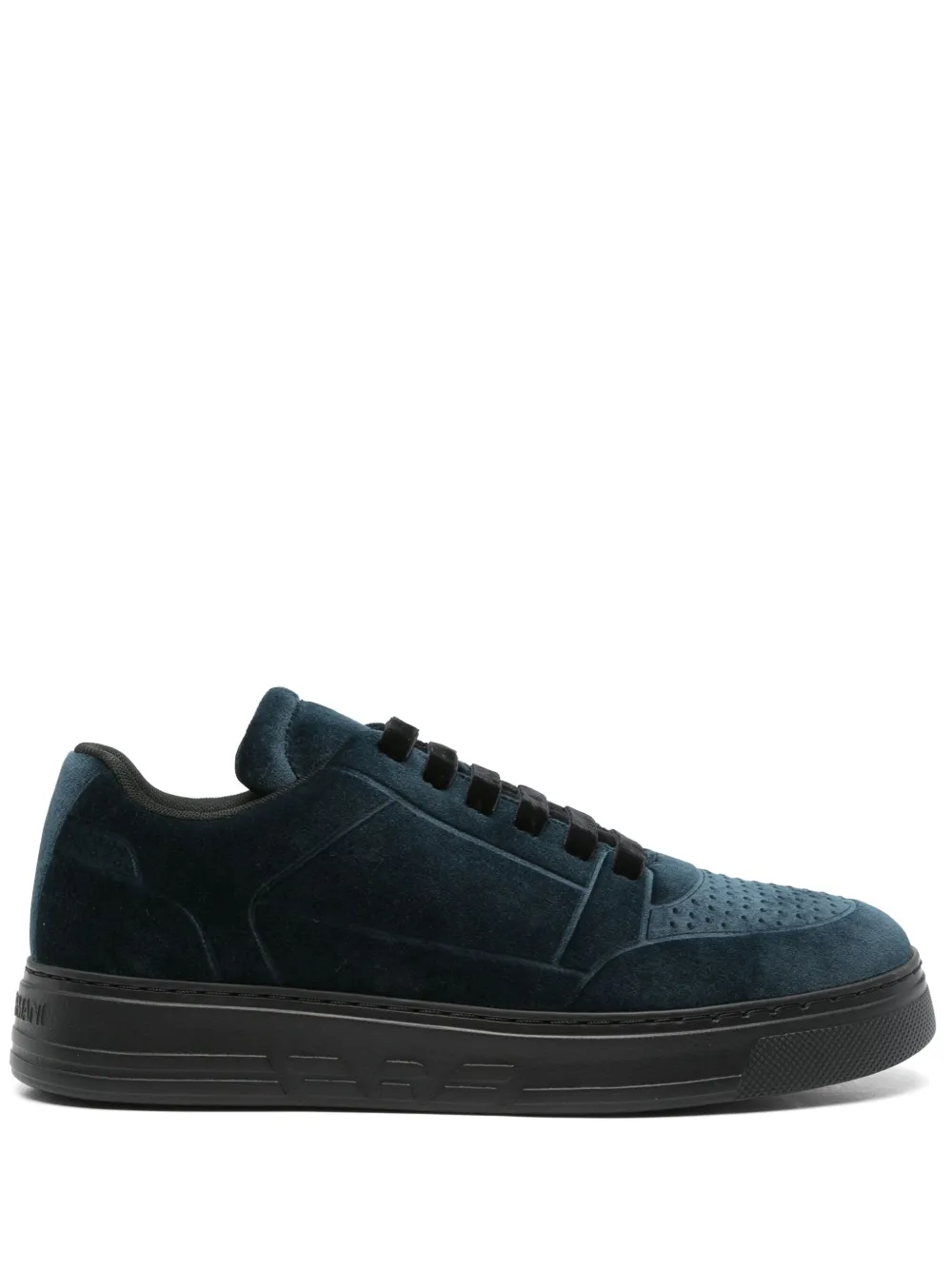 Emporio Armani velvet sneakers Blue