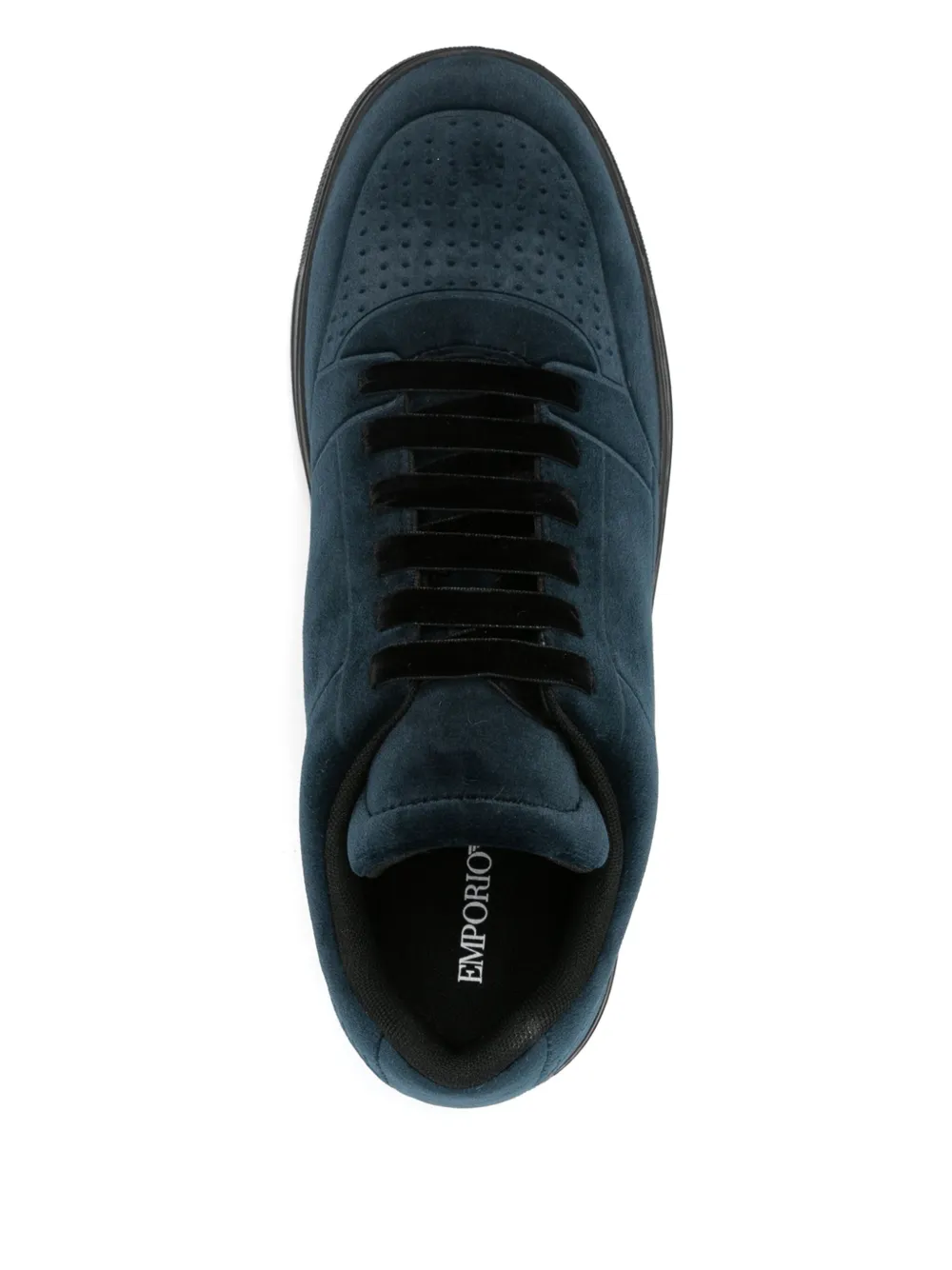 Emporio Armani velvet sneakers Blue