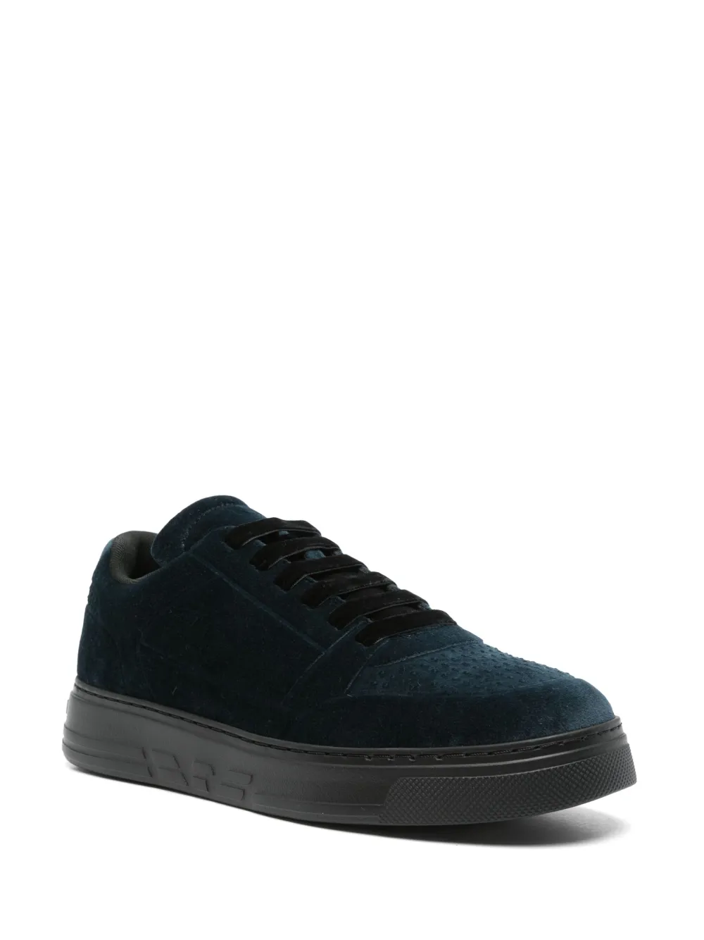 Emporio Armani velvet sneakers Blue