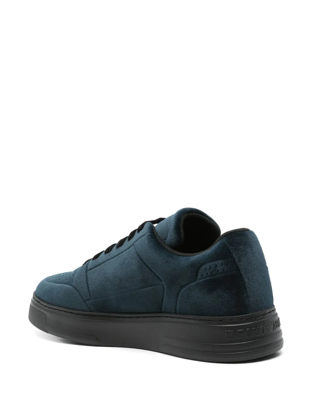 Emporio Armani velvet sneakers Blue