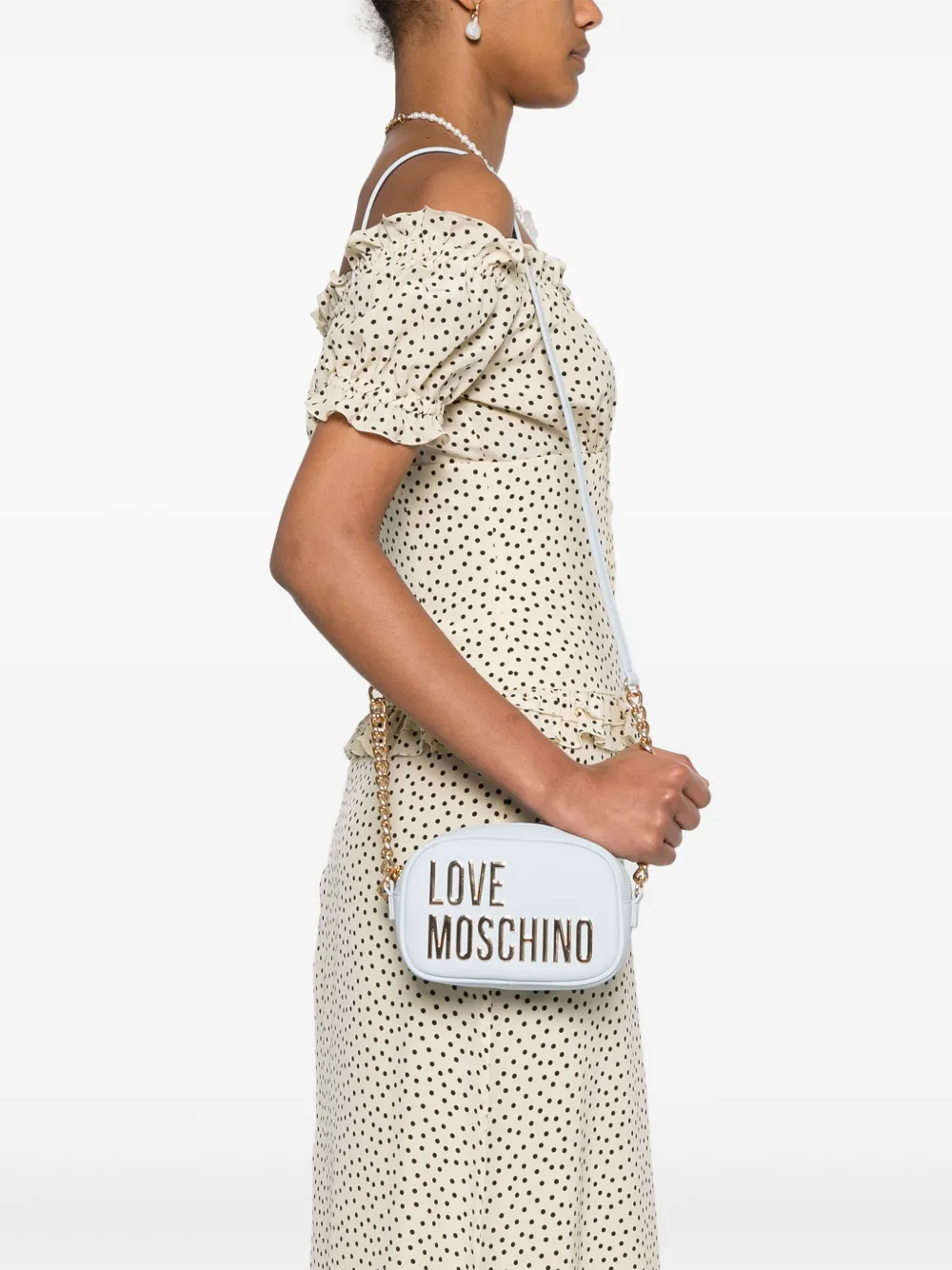 Love Moschino Crossbodytas met logo Blauw