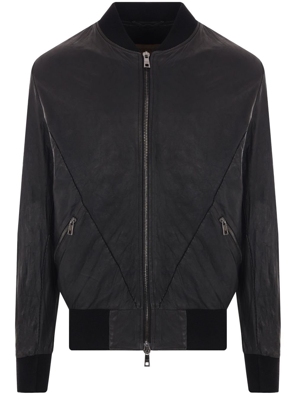 Giorgio Brato zip-up leather jacket - Black