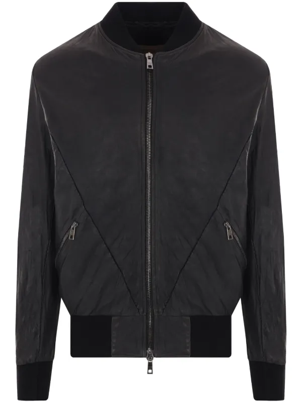 Giorgio Brato ジップアップ レザージャケット | ブラック | FARFETCH JP