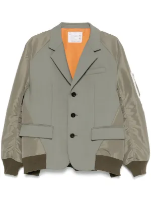 SACAI SUITING JACKET TAUPE NEW SEASON PARLOUR X ONLINE