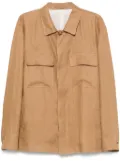Lardini linen overshirt - Brown