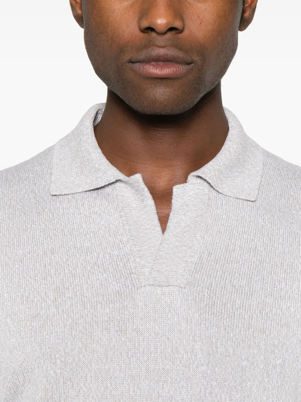 Lardini Gebreid poloshirt Beige
