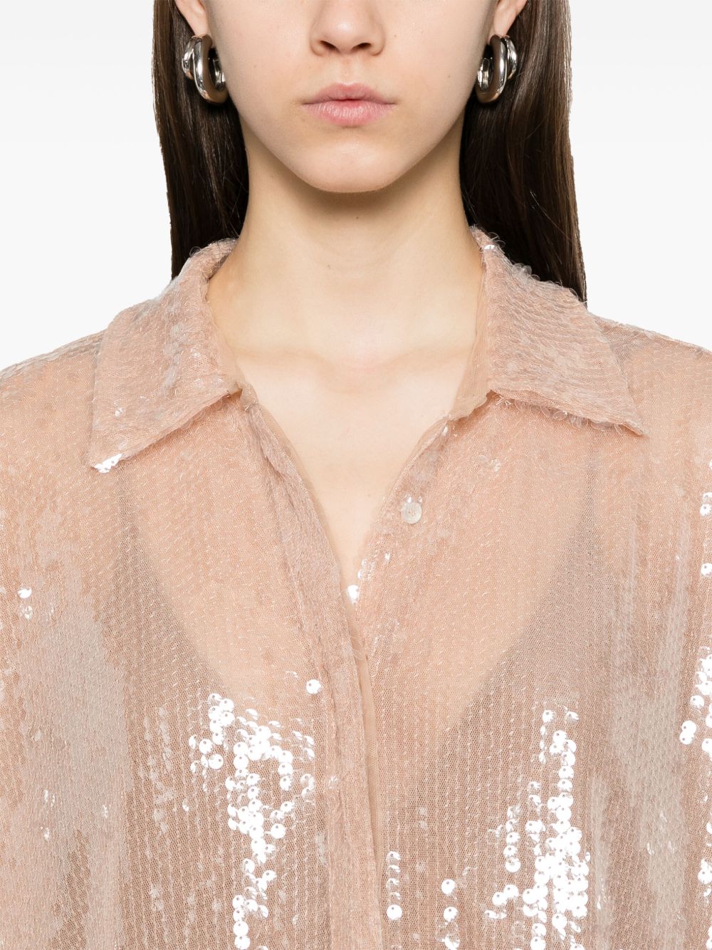 GIUSEPPE DI MORABITO SEQUIN-EMBELLISHED SHIRT