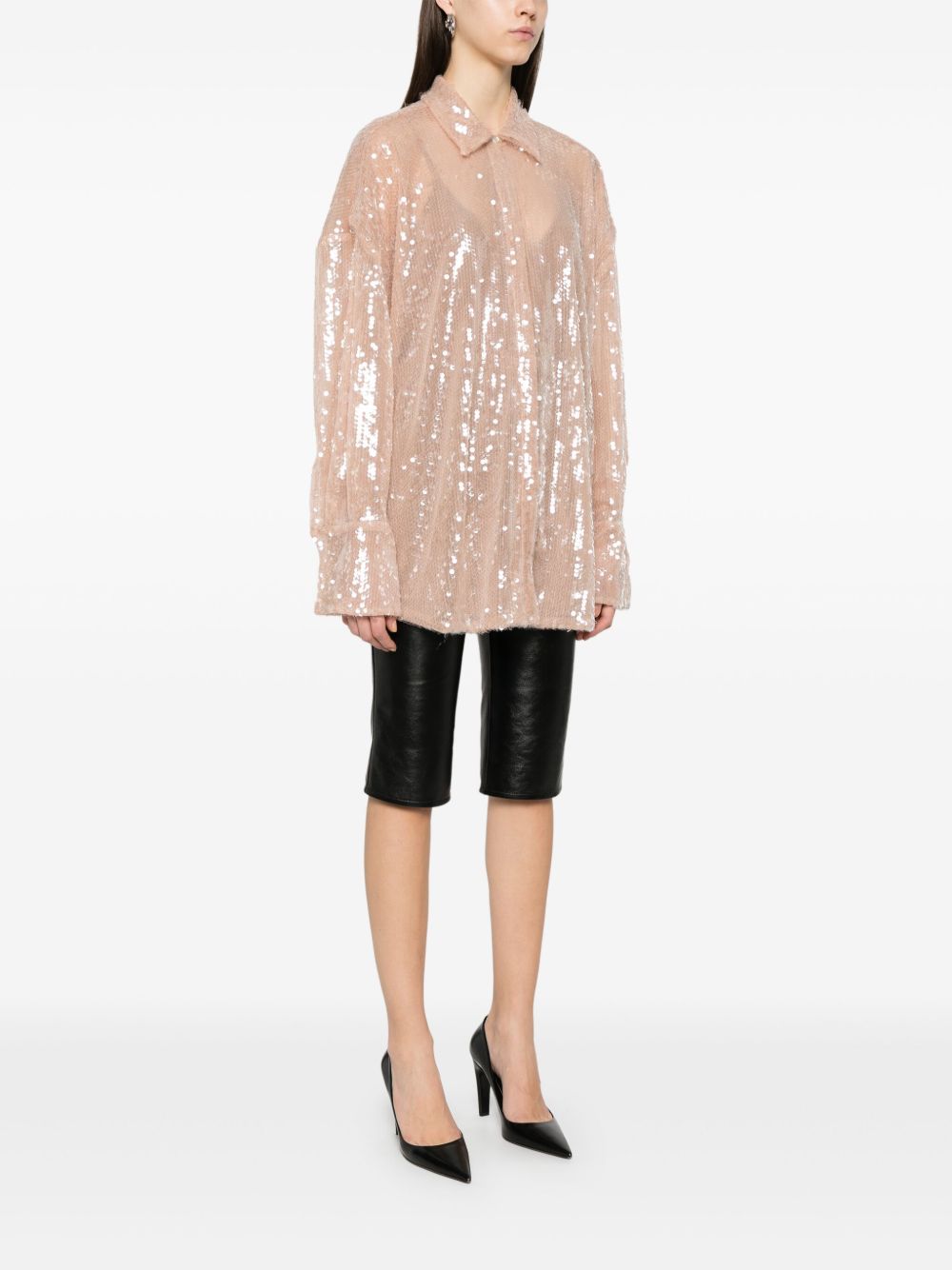 GIUSEPPE DI MORABITO SEQUIN-EMBELLISHED SHIRT