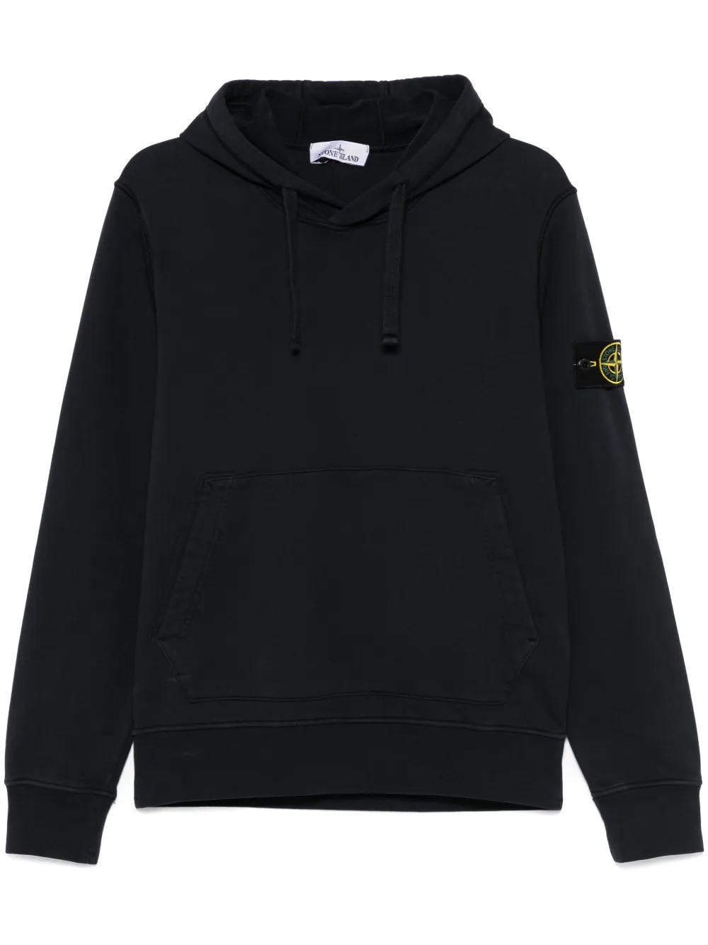 Stone Island Hoodie met jersey textuur Blauw