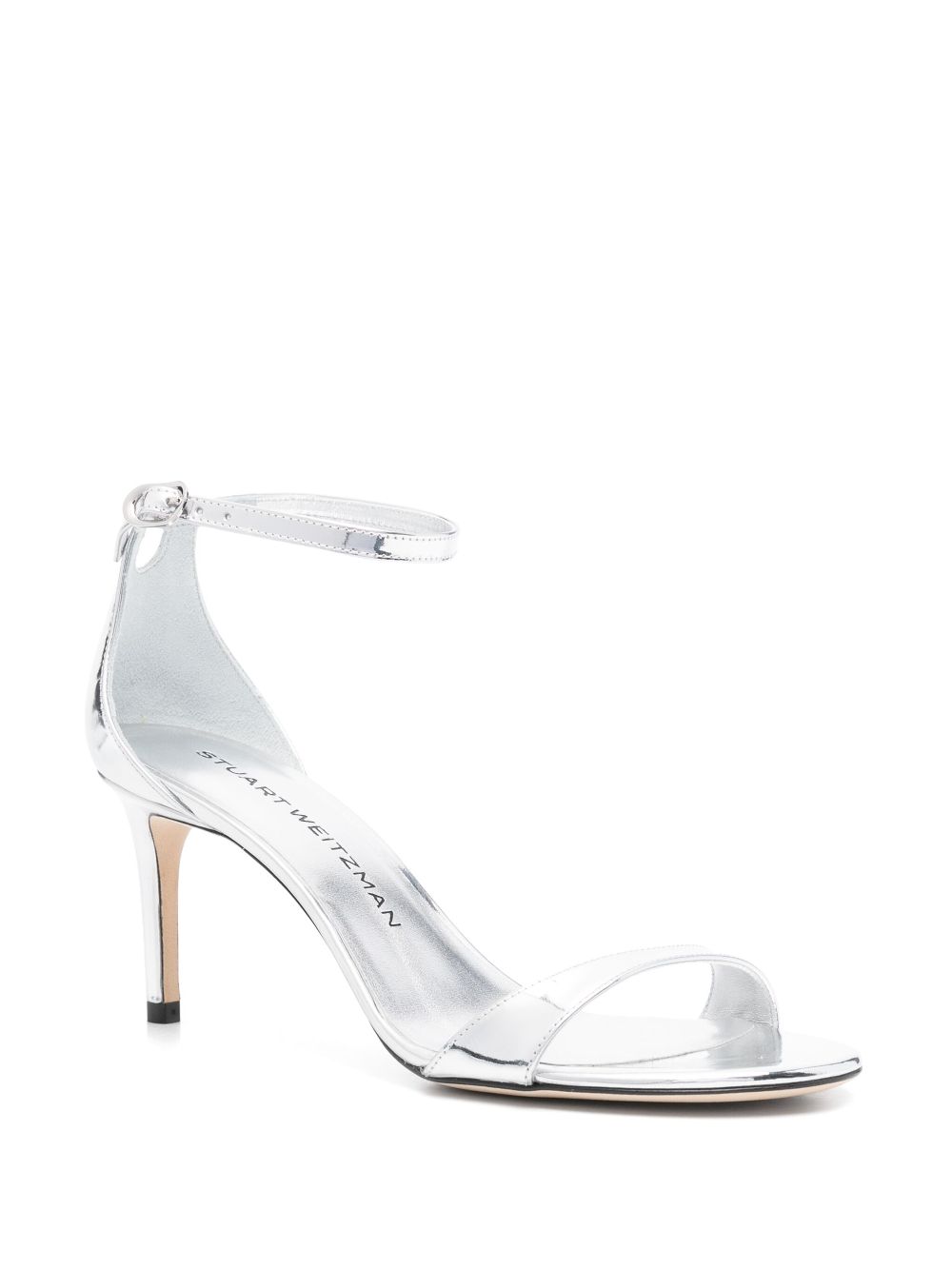 Stuart Weitzman 75 mm Nudist II sandalen - Zilver