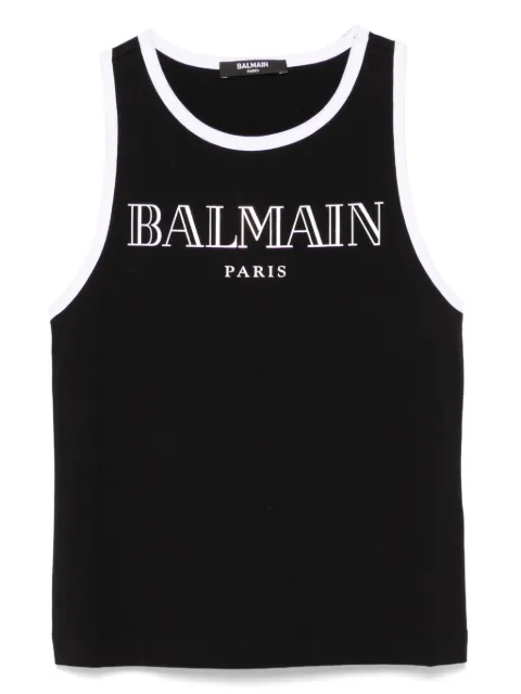 Balmain Kids 로고 프린트 탱크 탑