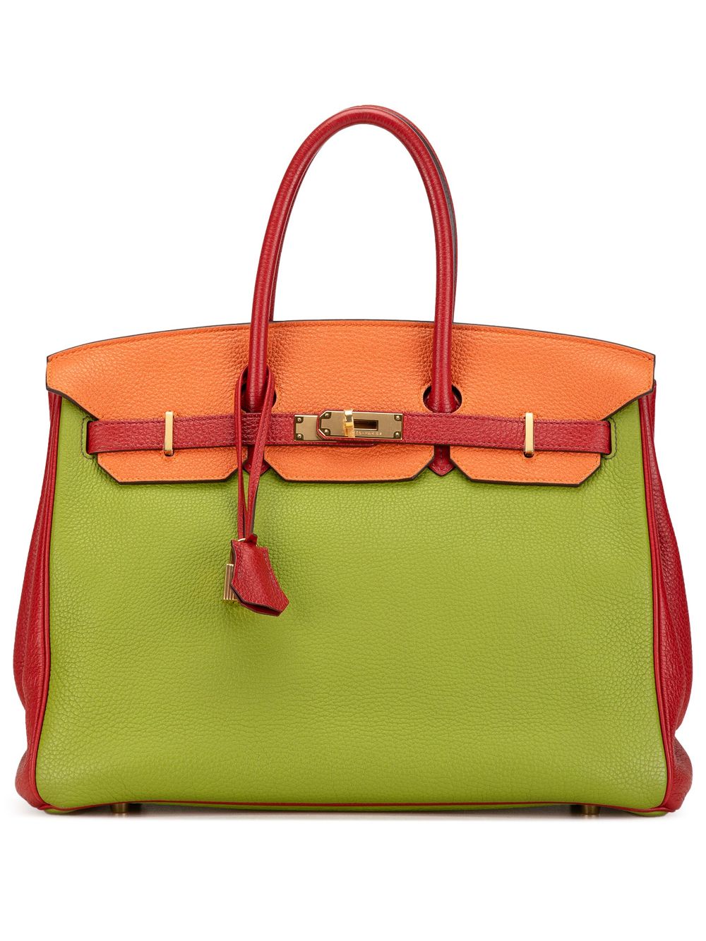 2012 Special Order Tricolor Togo Birkin Retourne 35 handbag