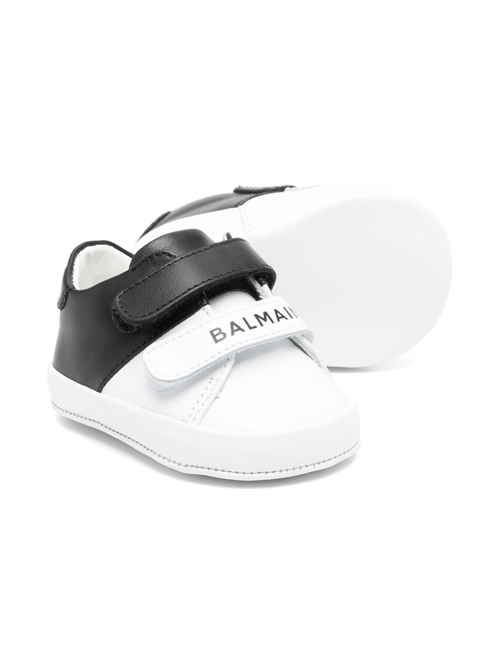 Balmain Kids leather sneakers - White