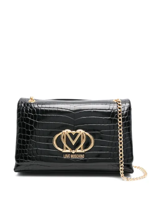 Love Moschino 크로커다일 이펙트 크로스 백