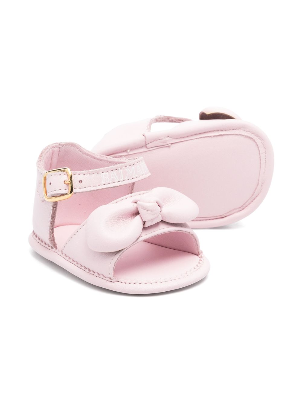 Balmain Kids leather sandals - Pink