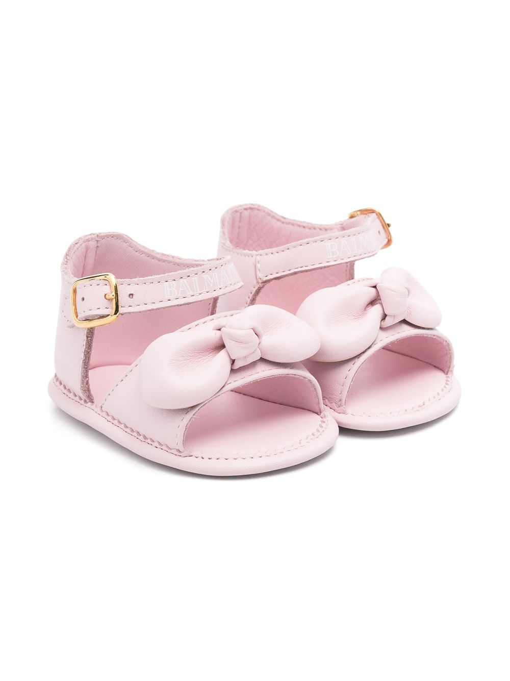 Balmain Kids leather sandals - Pink