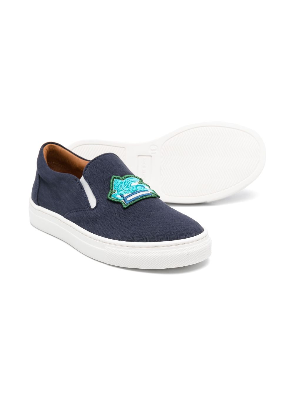 ETRO KIDS Pegaso-motif sneakers - Blue