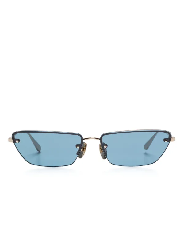 Linda Farrow Cat-eye Sunglasses in Gold