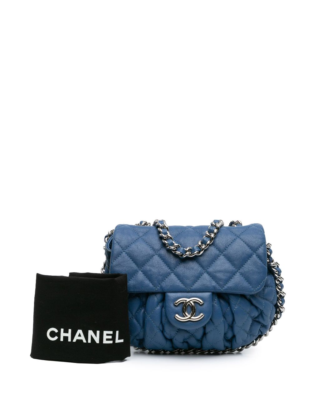 CHANEL Pre-Owned 2011 Mini CC Chain Around Lambskin Flap crossbody bag - Blauw