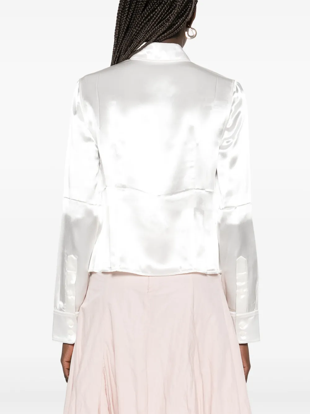 Prada Satijnen blouse Wit