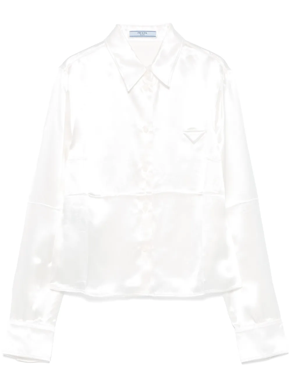 Prada Satijnen blouse Wit