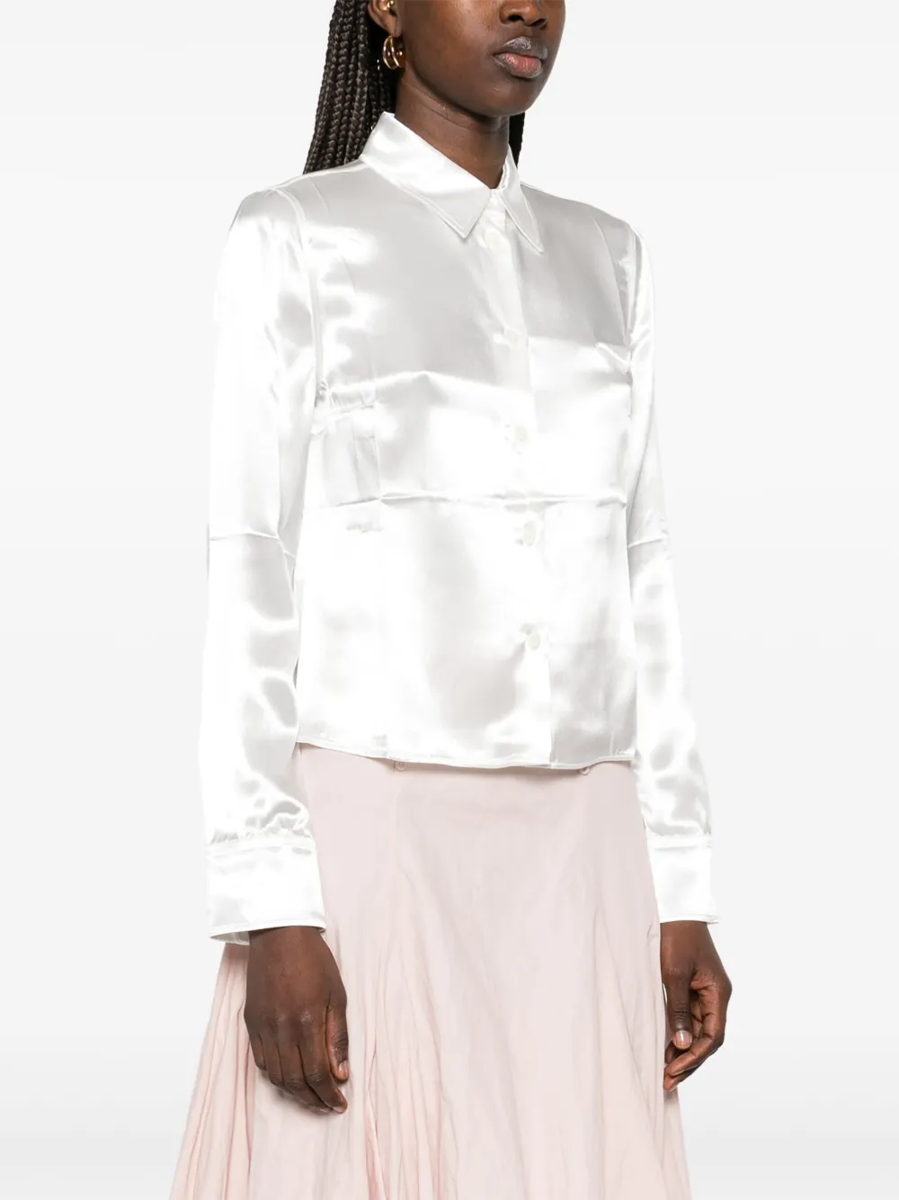Prada Satijnen blouse Wit