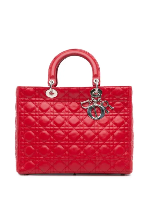 Christian Dior Pre-Owned 2010-2015 Large Lambskin Cannage Lady Dior satchel