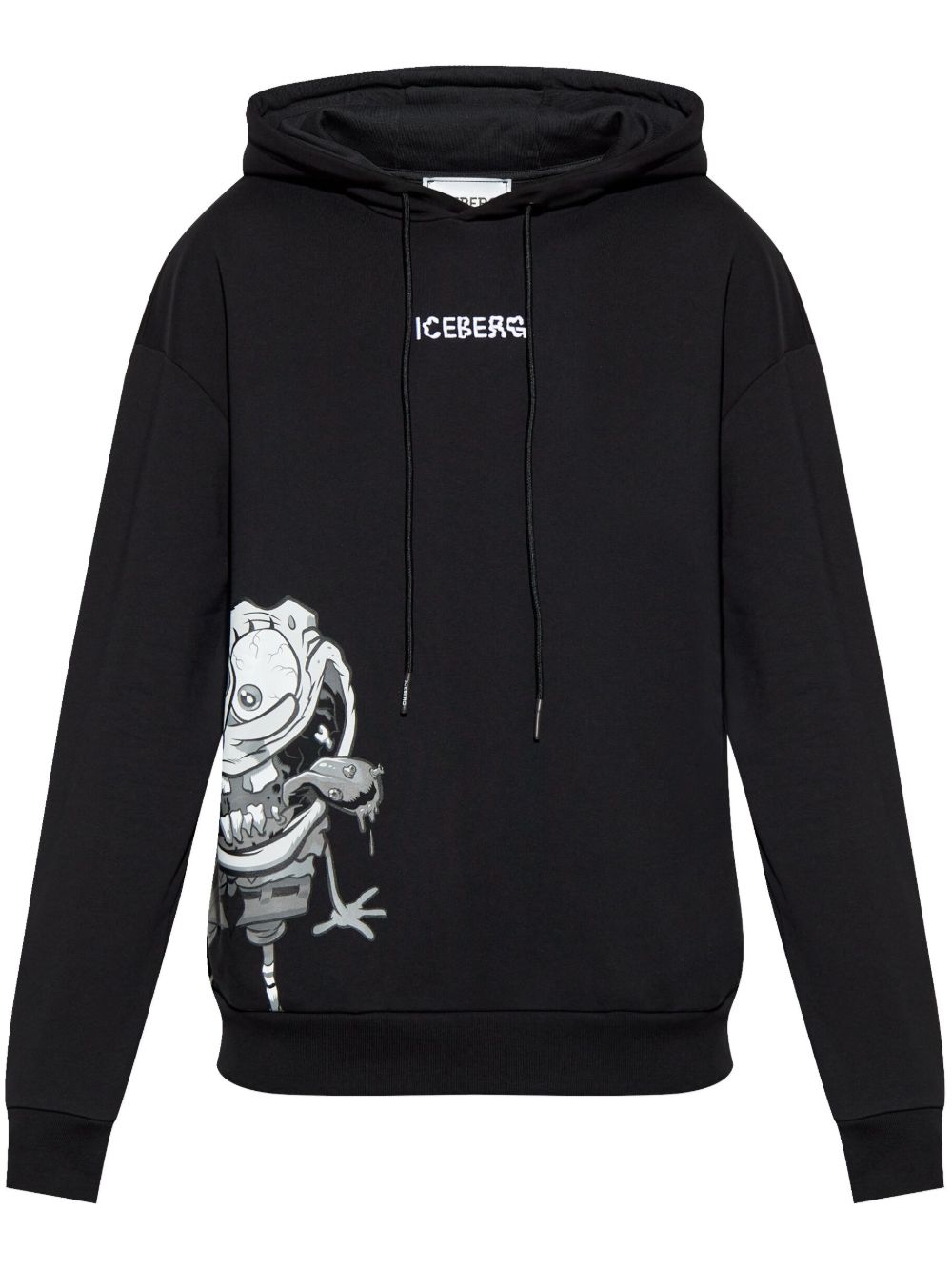 Iceberg Hoodie met print Zwart