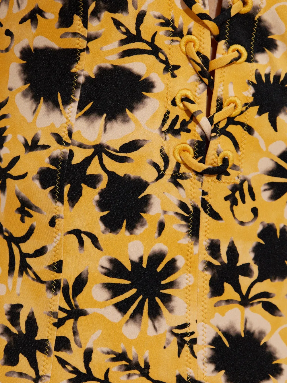 Shop Ulla Johnson Floral-print Swimsuit In Yellow