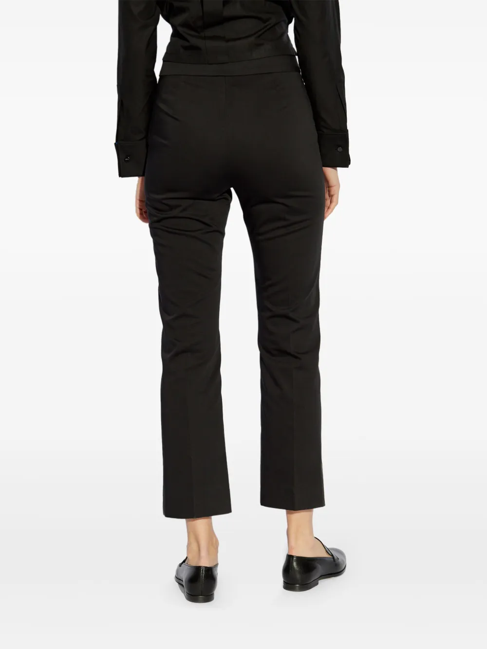 Max Mara Broek met toelopende pijpen Zwart