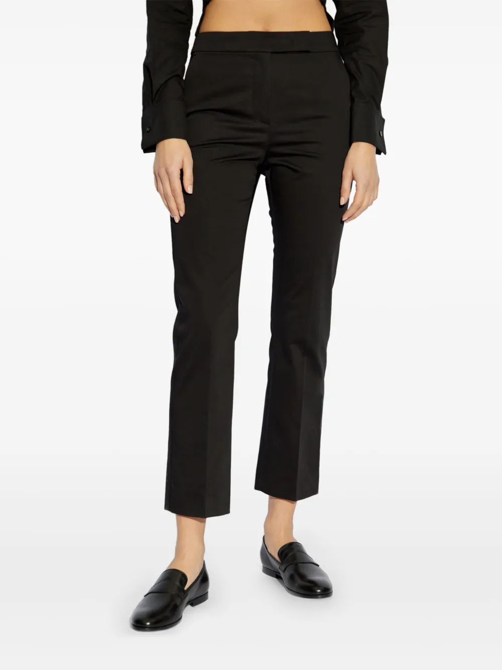 Max Mara Broek met toelopende pijpen Zwart